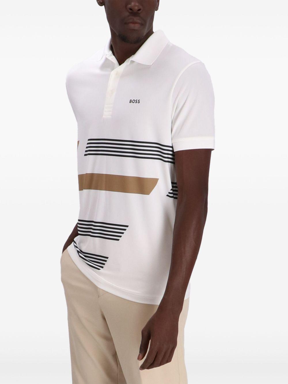 stripe-print polo shirt  Product Image