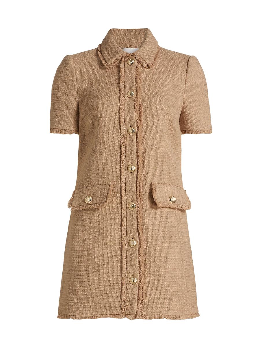Womens Pammy Cotton Tweed A-Line Minidress Product Image