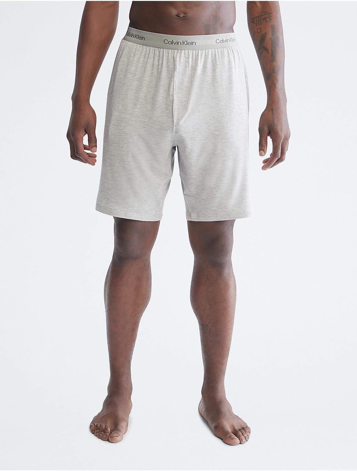 Calvin Klein Mens Ultra-Soft Modern Lounge Sleep Shorts - Grey Product Image