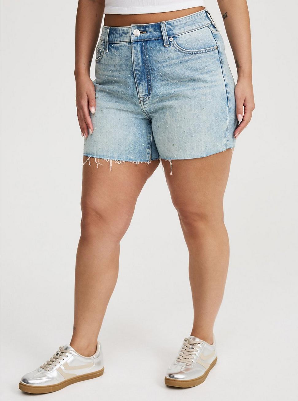 5'' High-Rise Rhinestone Short Product Image