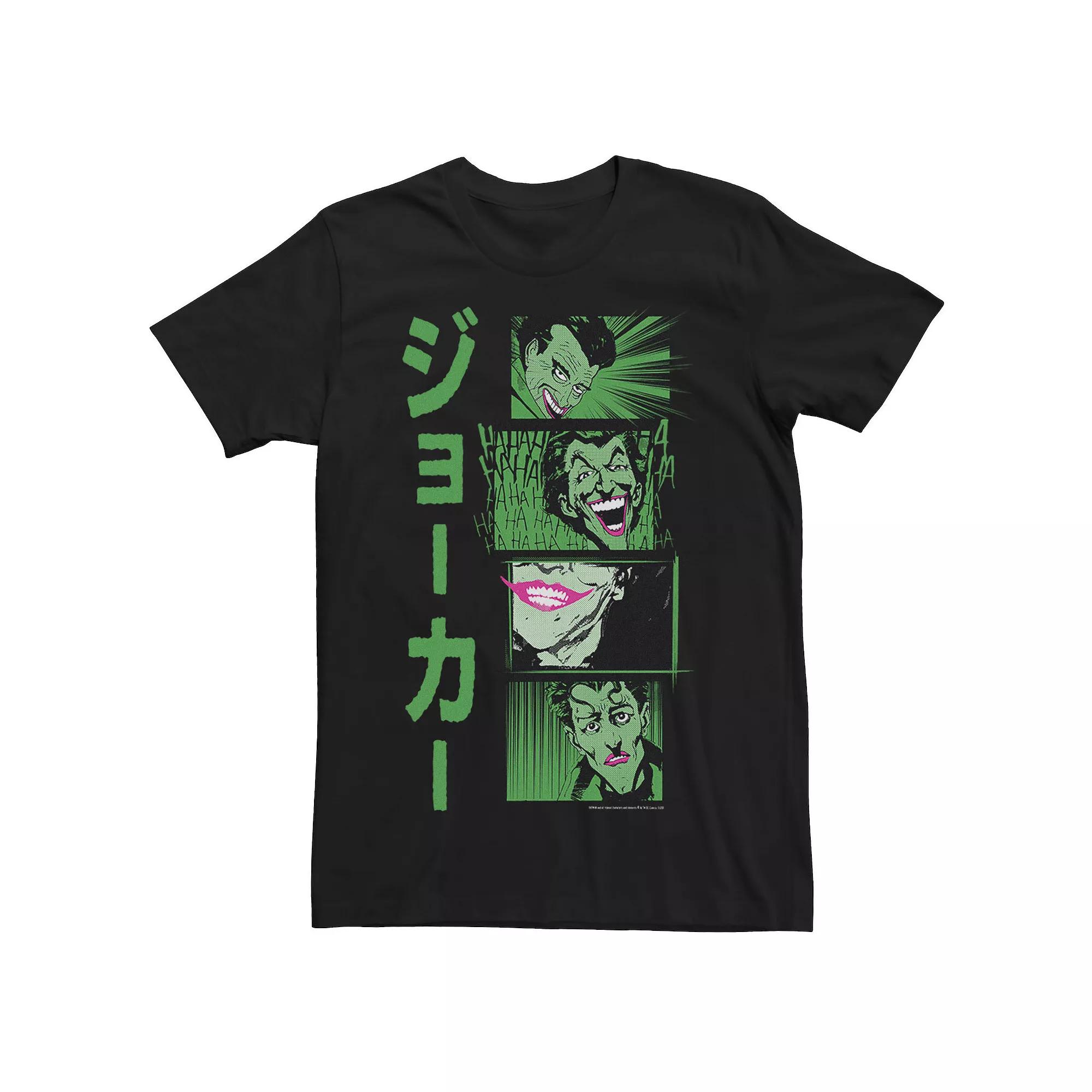 Men's DC Comics Batman Joker Kanji Comic Stack Tee, Size: XXL, Black Product Image