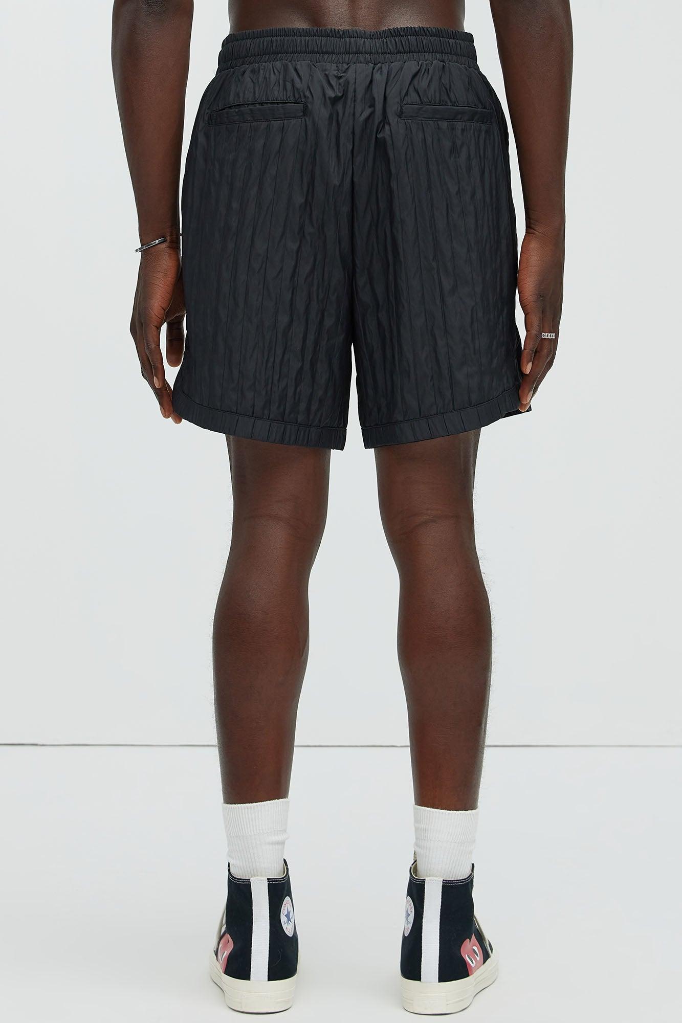 Cavour Crinkled Shorts - Black Product Image