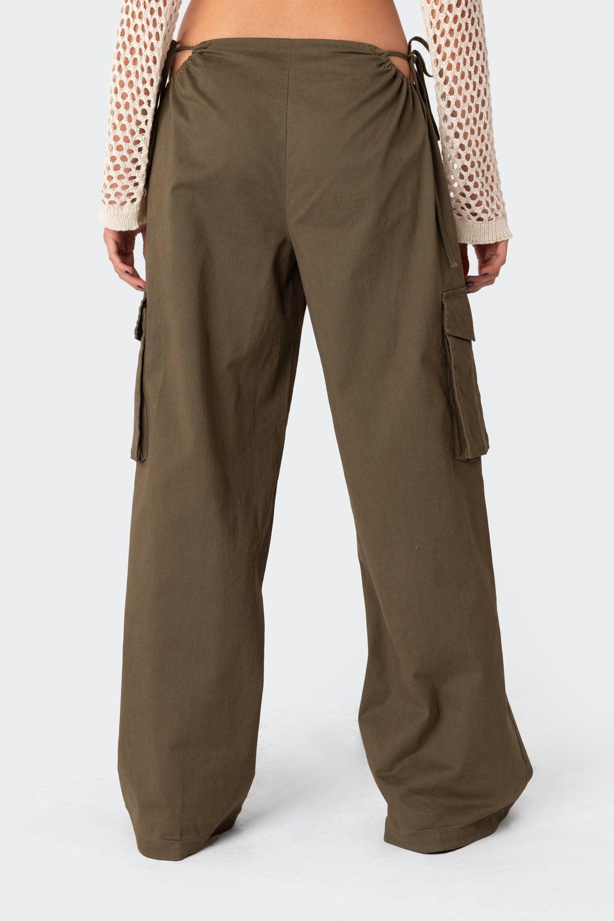 Carlo Low Rise Side Cut Out Cargo Pants Product Image