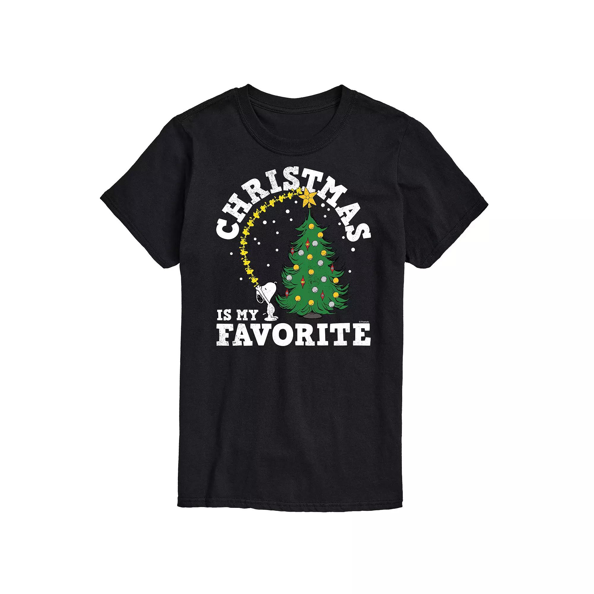 Big & Tall Peanuts Christmas Favorite Tee, Men's,  Product Image