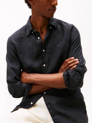 Regular Fit Pigment-Dyed Linen Shirt Product Image