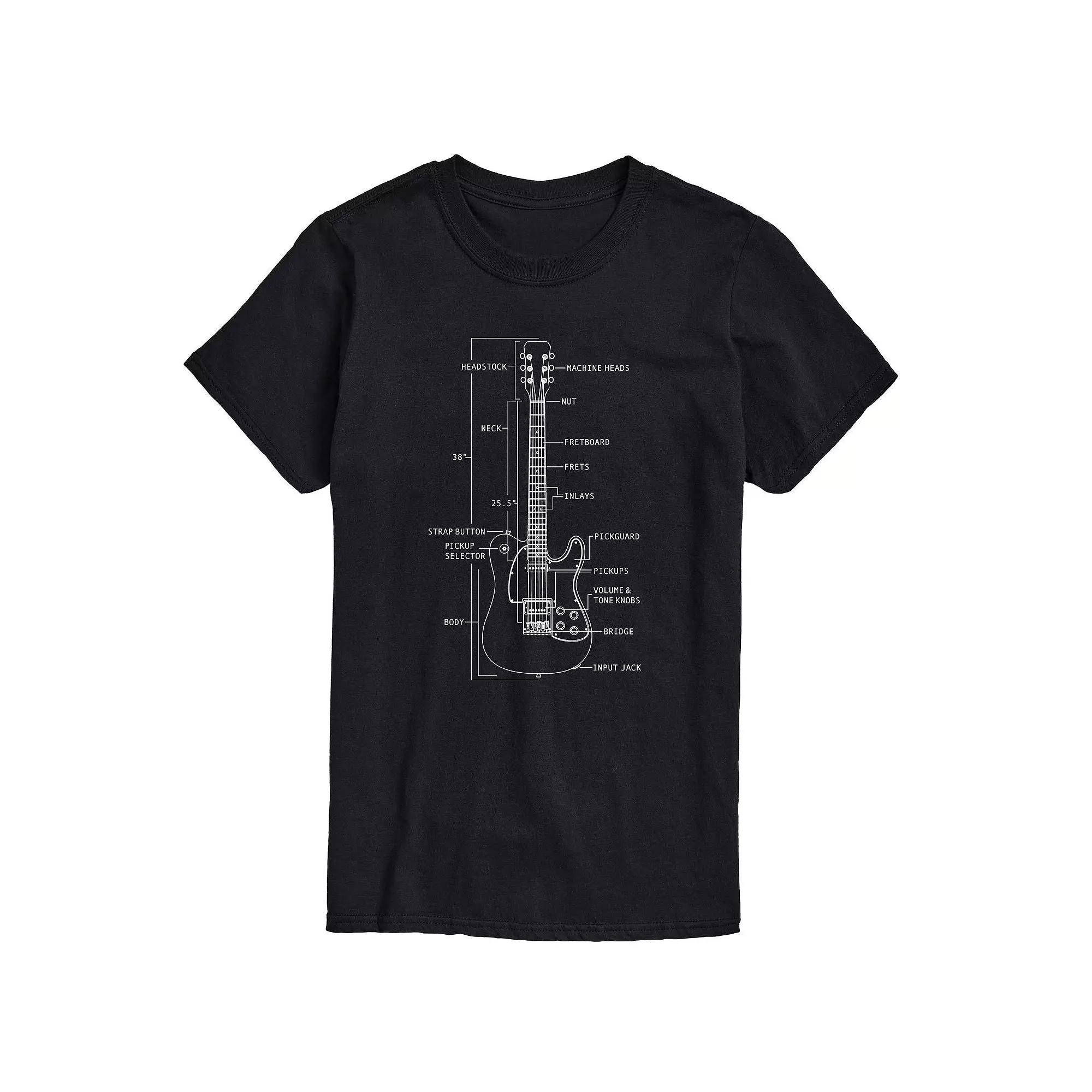 Men's Guitar Diagram Tee,  Product Image