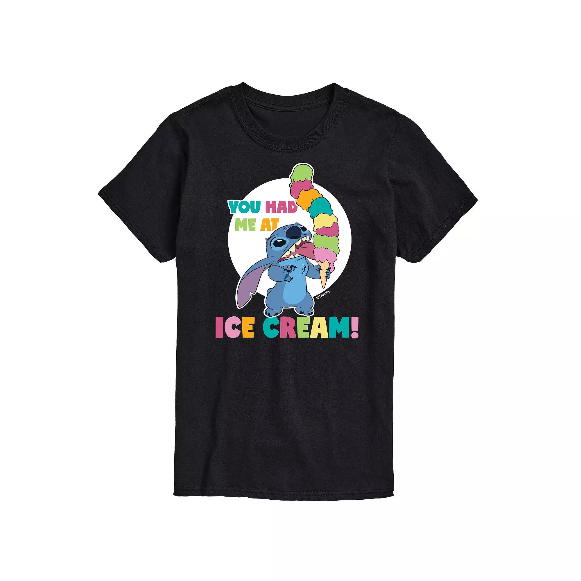 Disney's Lilo and Stitch Big & Tall Had Me At Ice Cream Graphic Tee, Men's,  Product Image