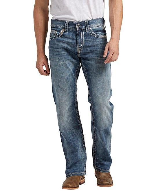Silver Jeans Co. Zac Relaxed Fit Straight Leg Dusted Denim Jeans Product Image
