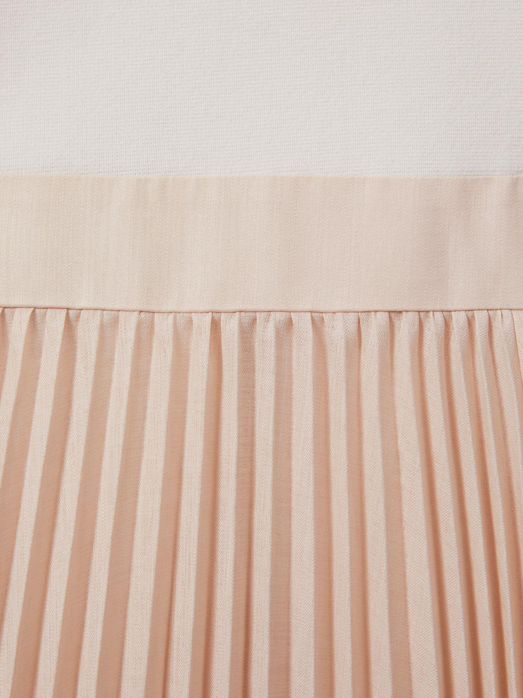 Hybrid Knitted Midi Dress in Ivory/Nude Product Image