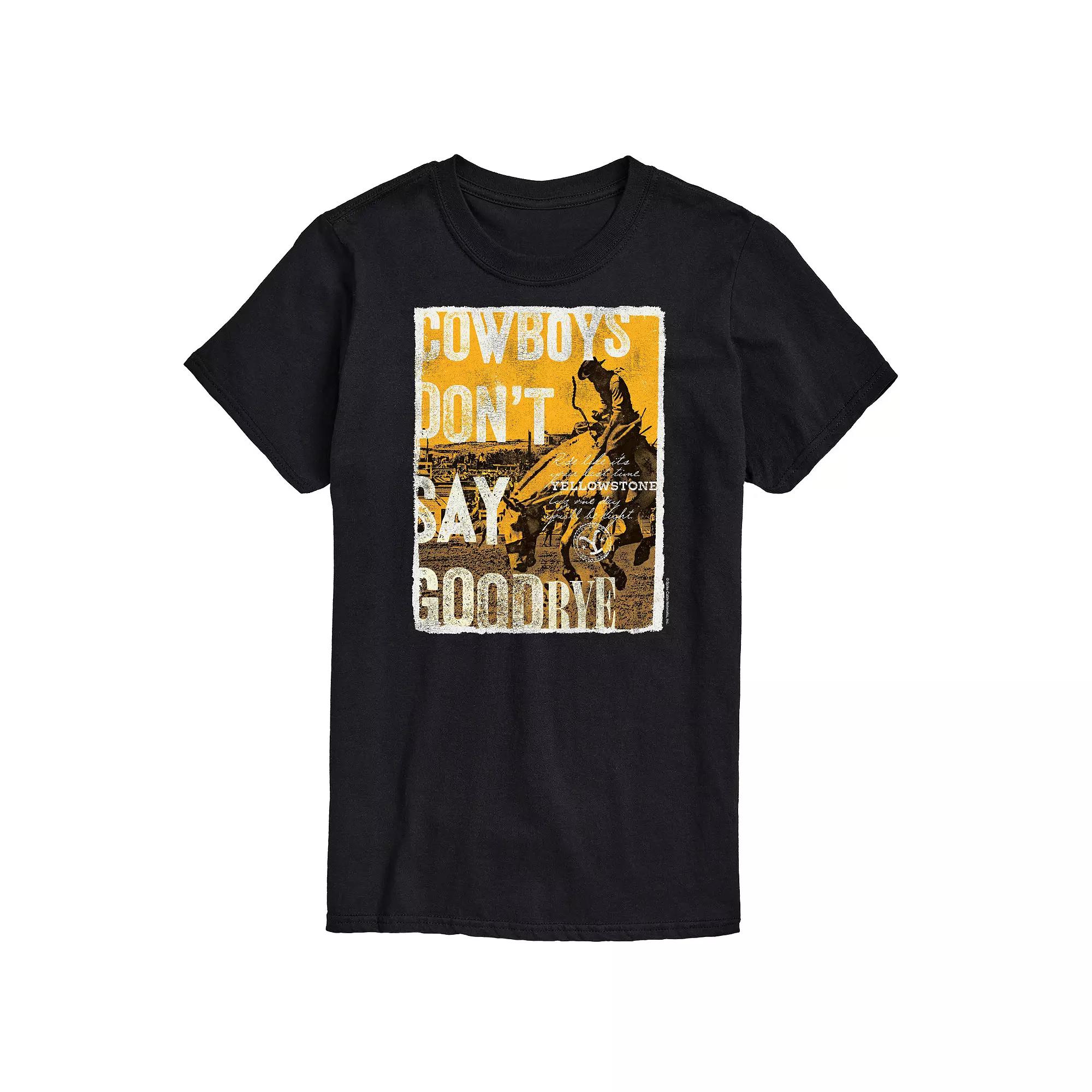 Men's Yellowstone Cowboys Don't Say Goodbye Graphic Tee,  Product Image