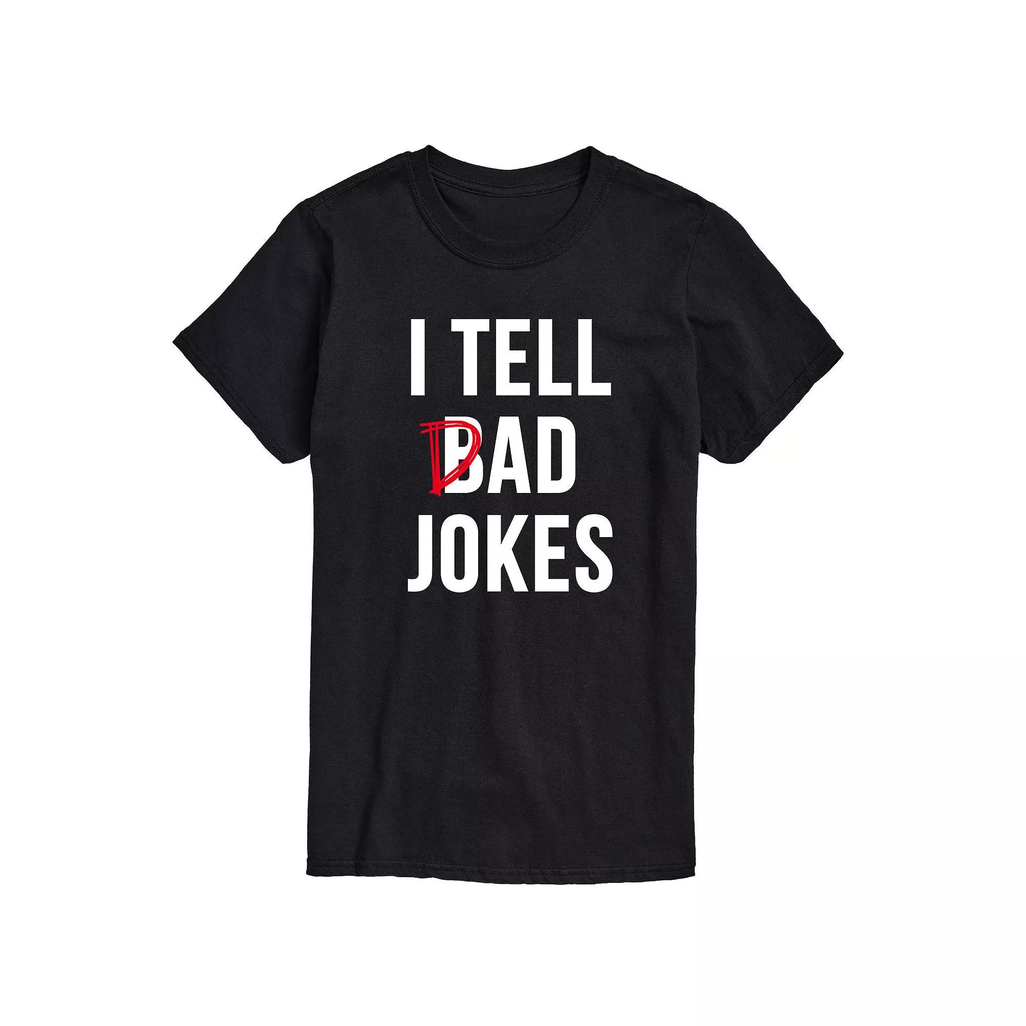 Big & Tall I Tell Bad Dad" Jokes Graphic Tee, Men's,  Product Image