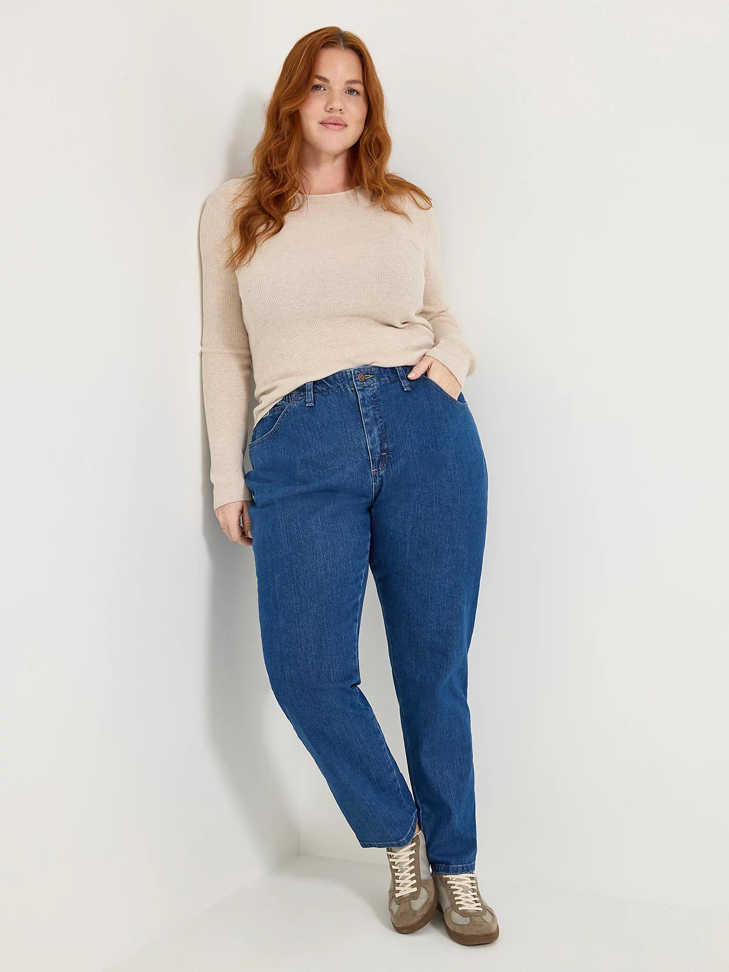 Women's Relaxed Fit Side Elastic (Plus) Jeans | Lee® Product Image