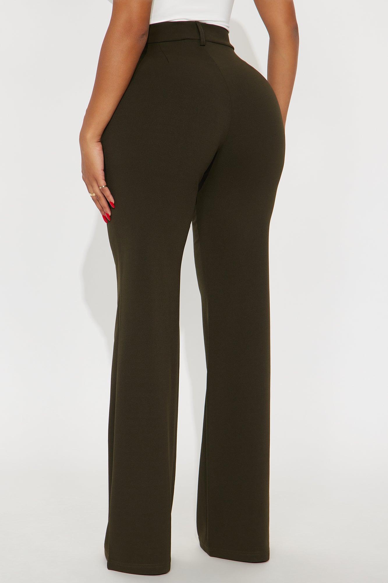 Heidi Wide Leg Trouser Pant - Olive Female Product Image