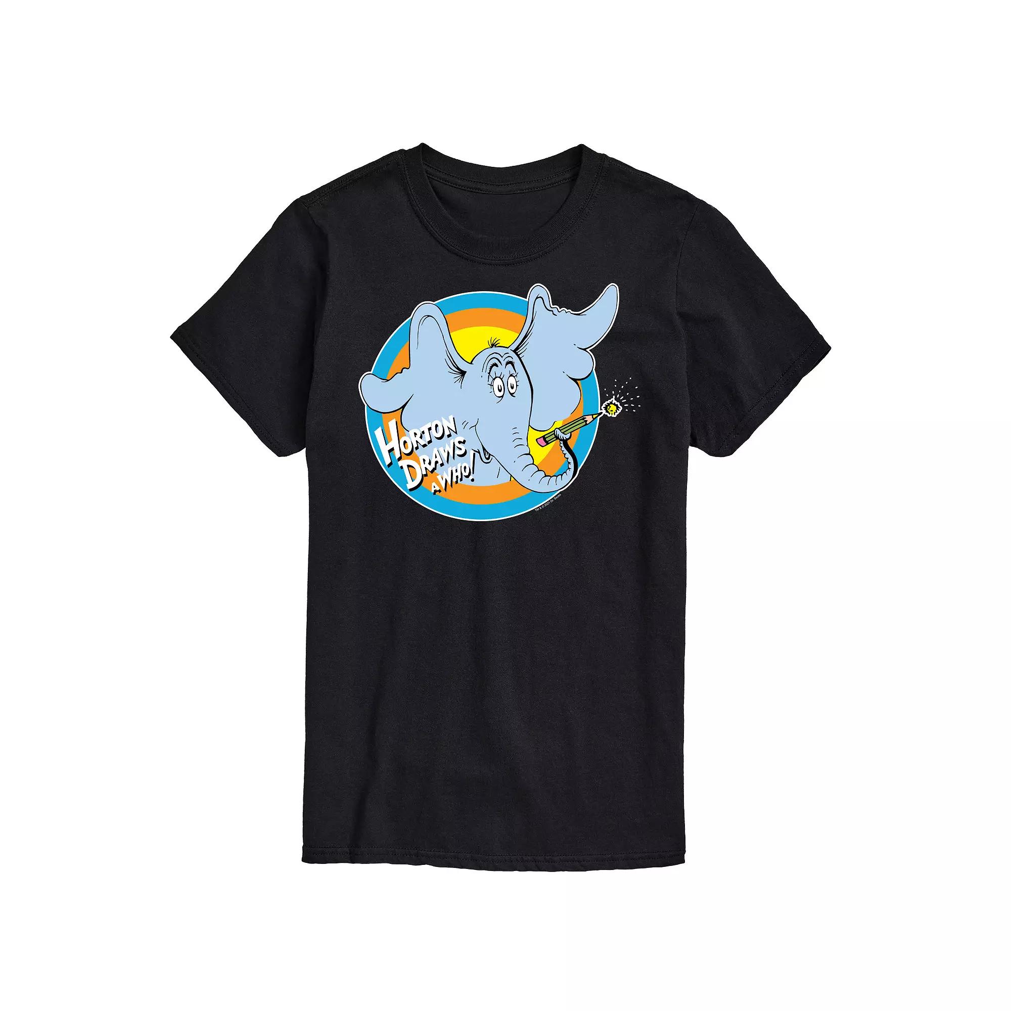 Big & Tall Dr Suess Horton Draws A Who Tee, Men's,  Product Image