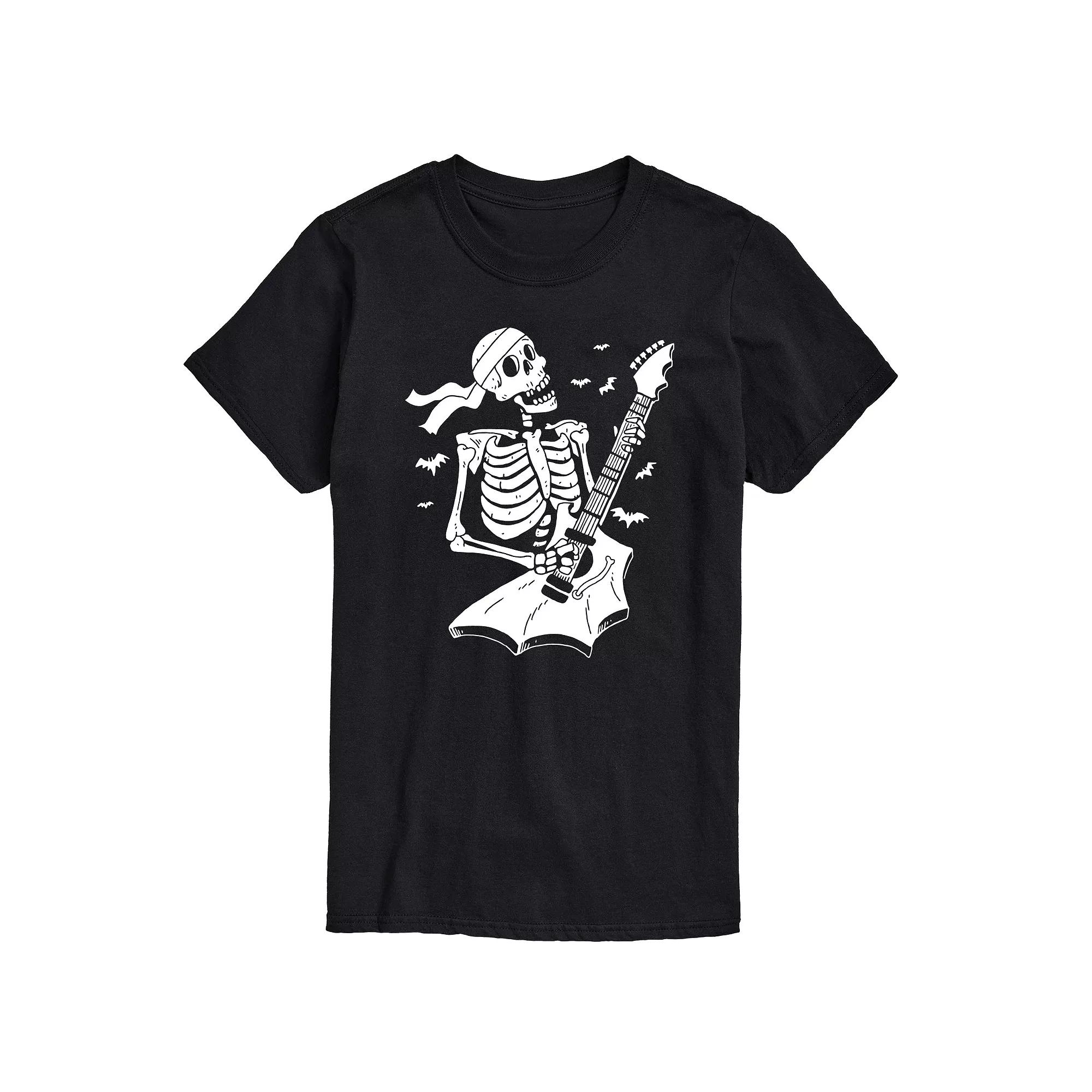 Men's Skeleton Guitar Graphic Tee,  Product Image