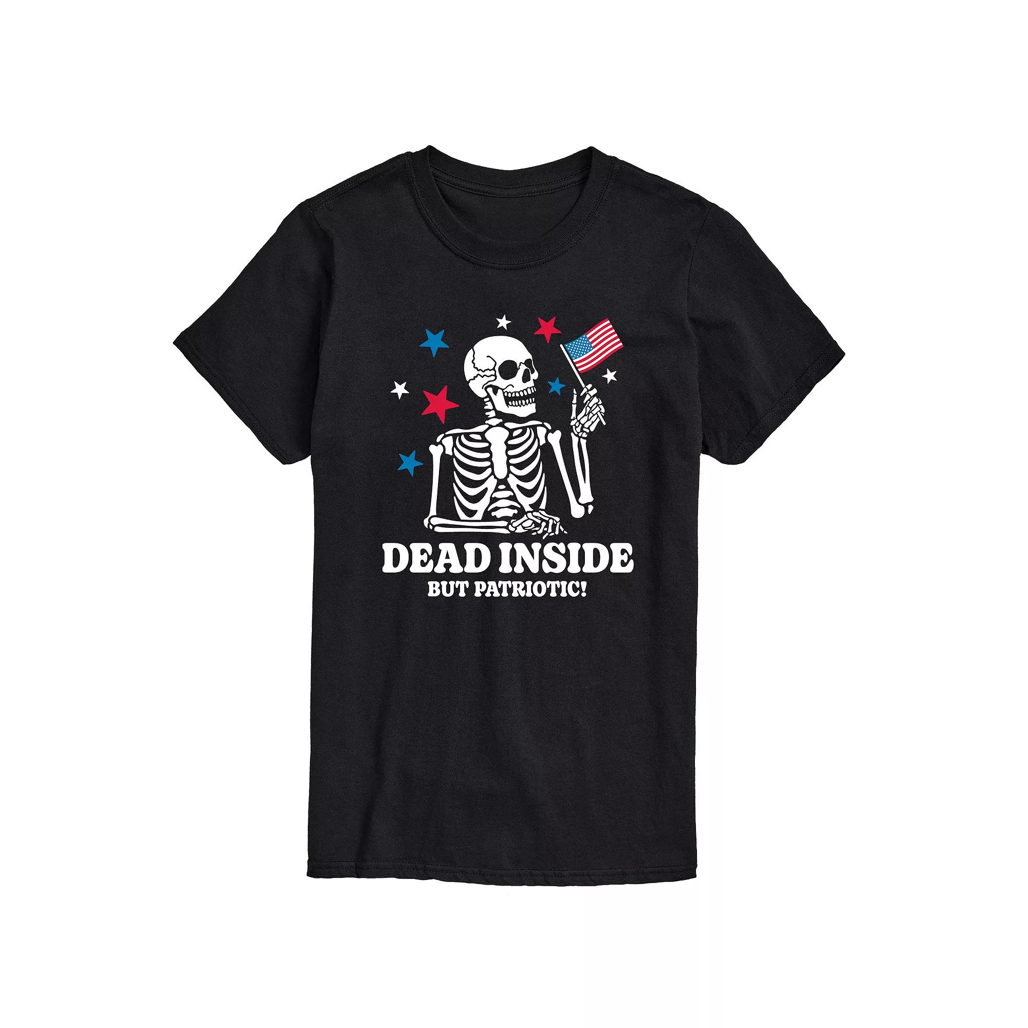 Men's Dead Inside Patriotic Graphic Tee,  Product Image