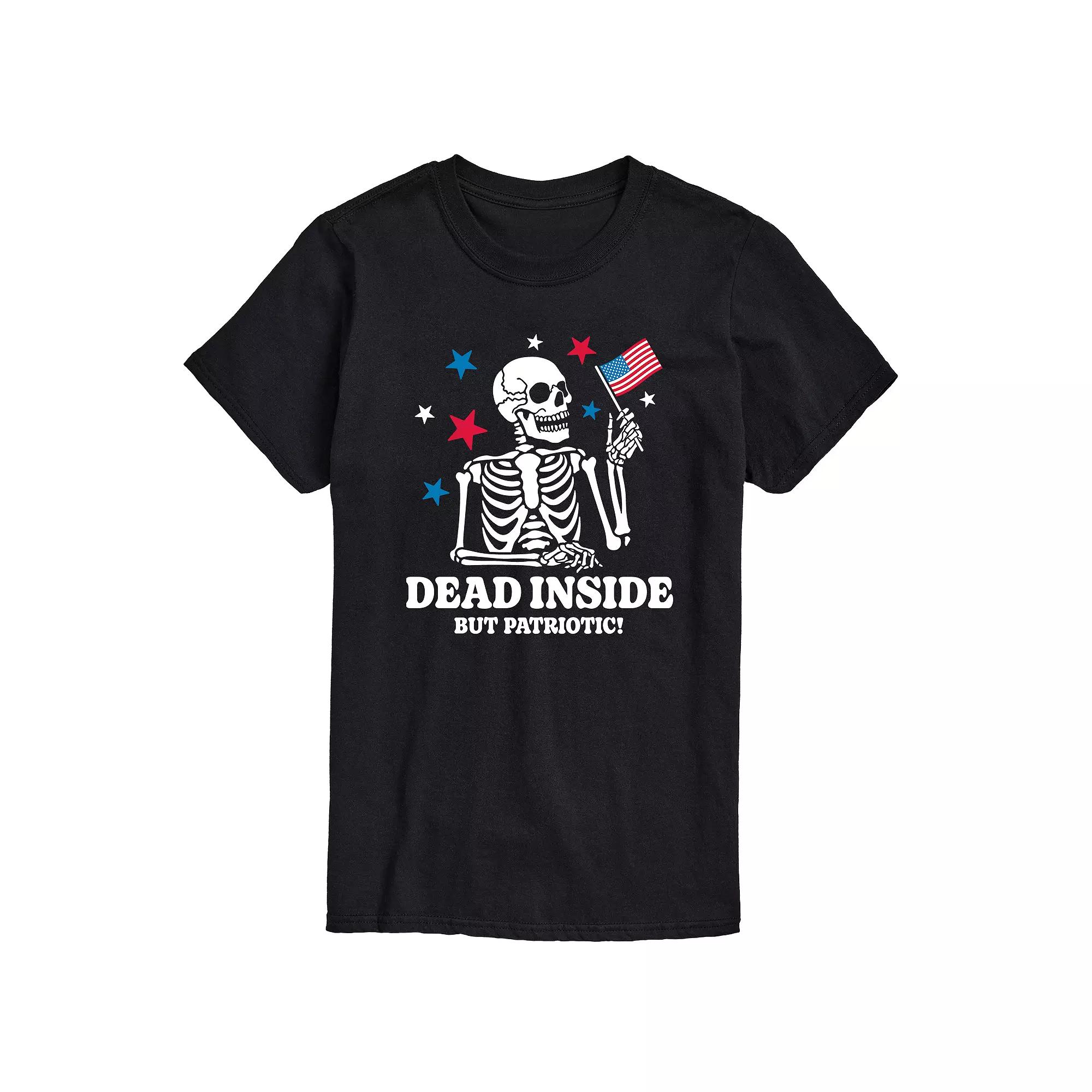Men's Dead Inside Patriotic Graphic Tee,  Product Image