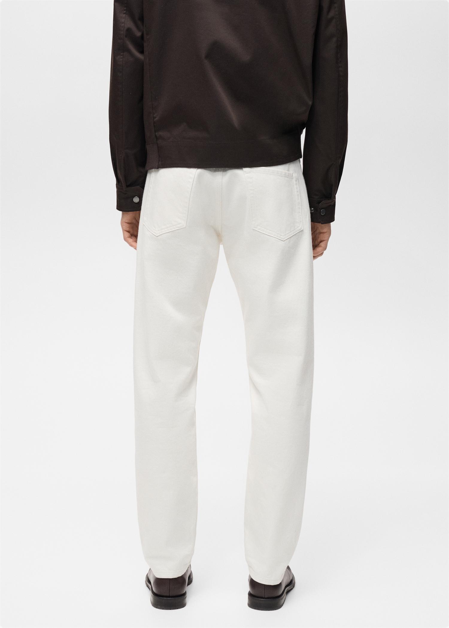 Tapered-fit selvedge jeans - Men | MANGO USA Product Image