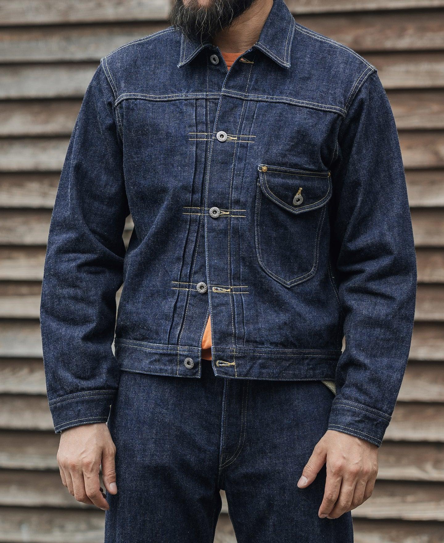 WWII Simplified Model Cowboy Selvedge Denim Jacket Product Image