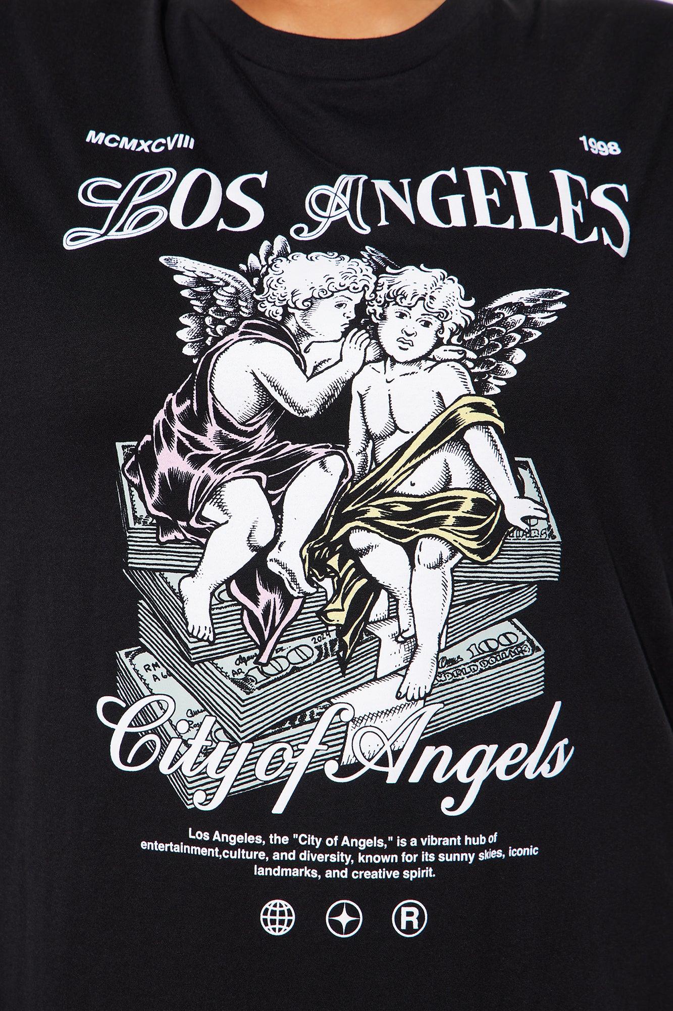 City of Angels LA Oversized Tee - Black Product Image