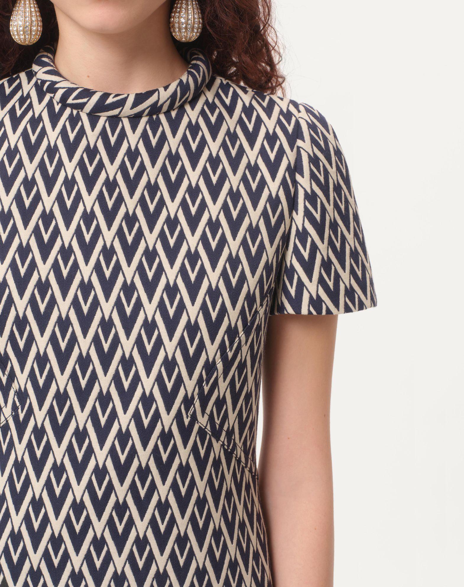 Short Dress In Toute La V Jacquard  Product Image