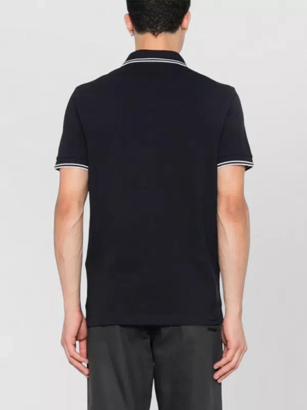 STONE ISLAND Mens Black Brand-patch Regular-fit Stretch-cotton Polo Shirt Xl Product Image
