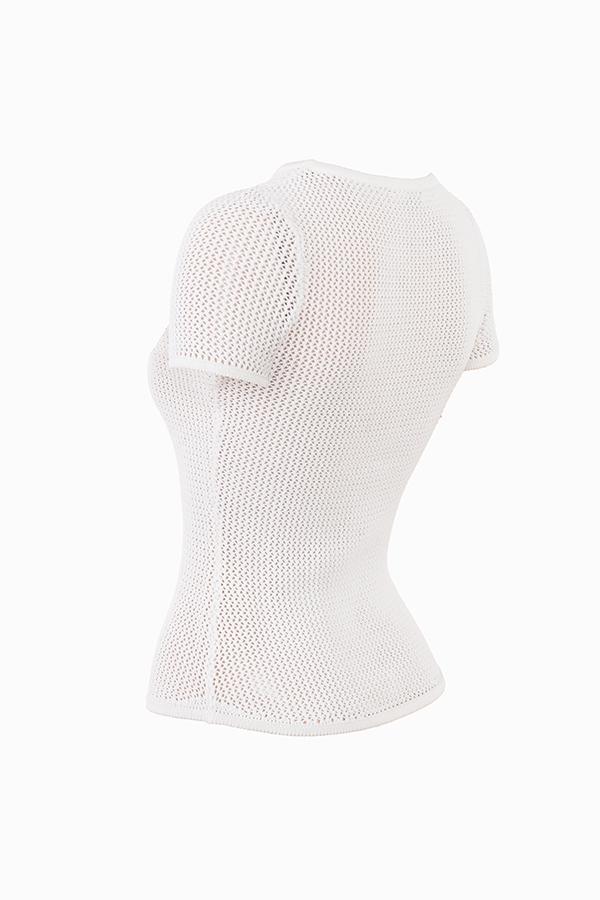 Yves  white knit top Product Image