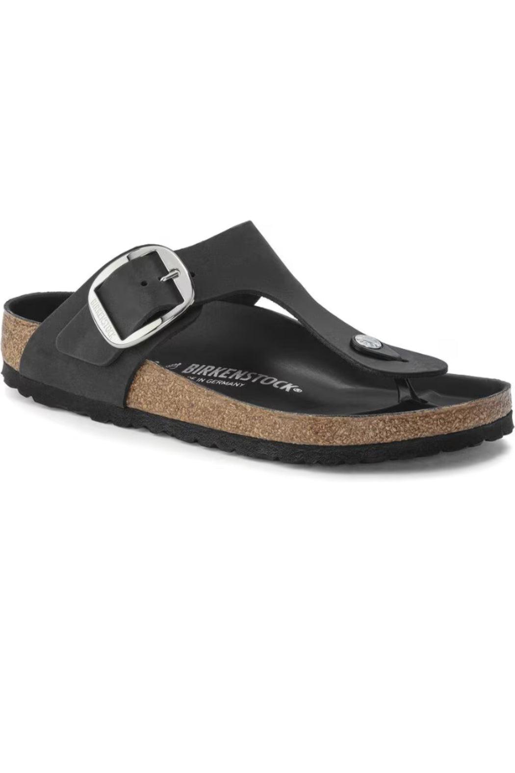 Gizeh Big Buckle Regular Width in Oiled Leather Black Product Image