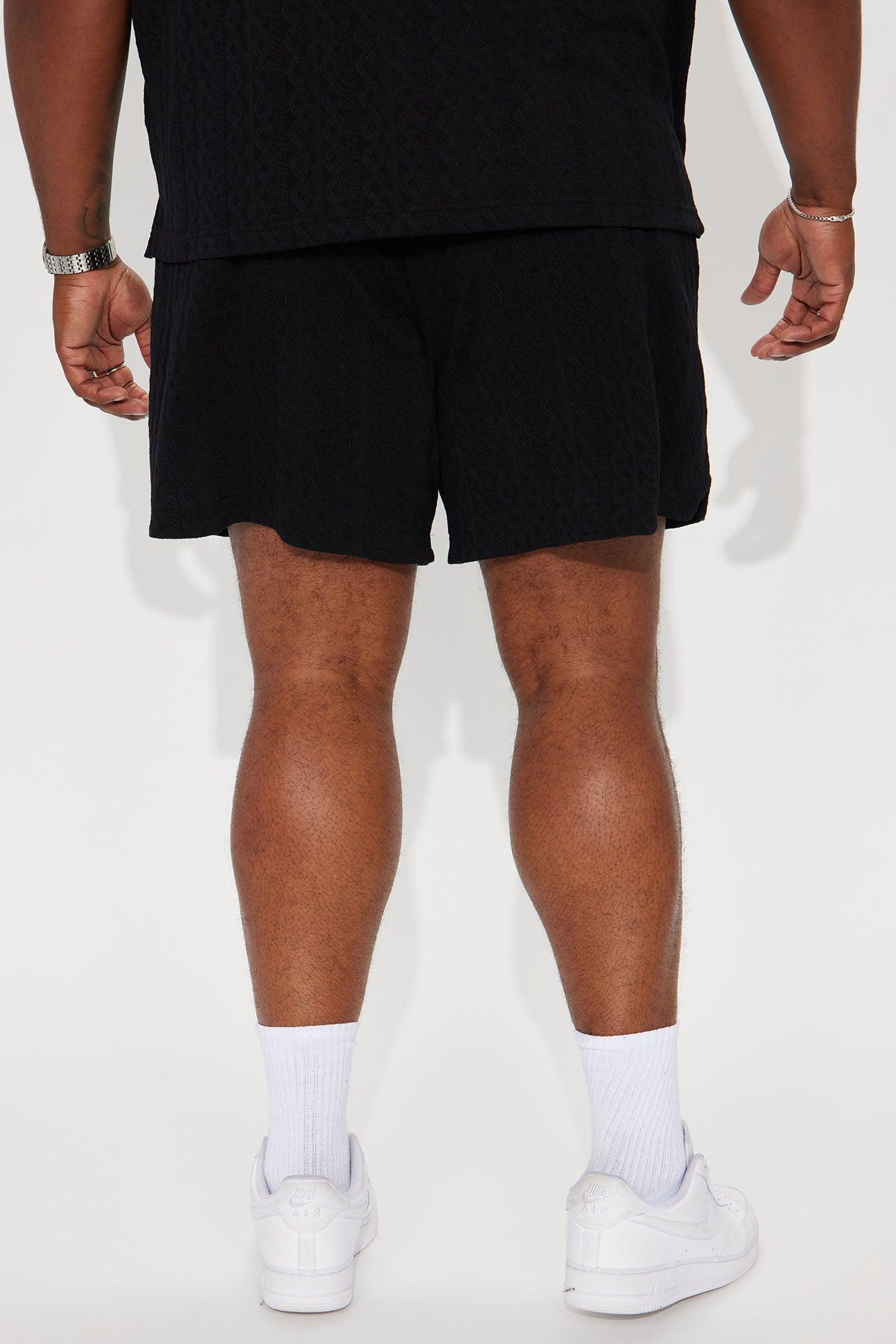 Check My Bank Statement Knit Shorts - Black Product Image