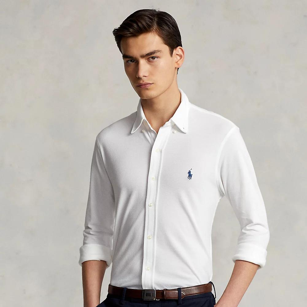 POLO RALPH LAUREN Long Sleeve Sport Shirt Clothing In White Product Image