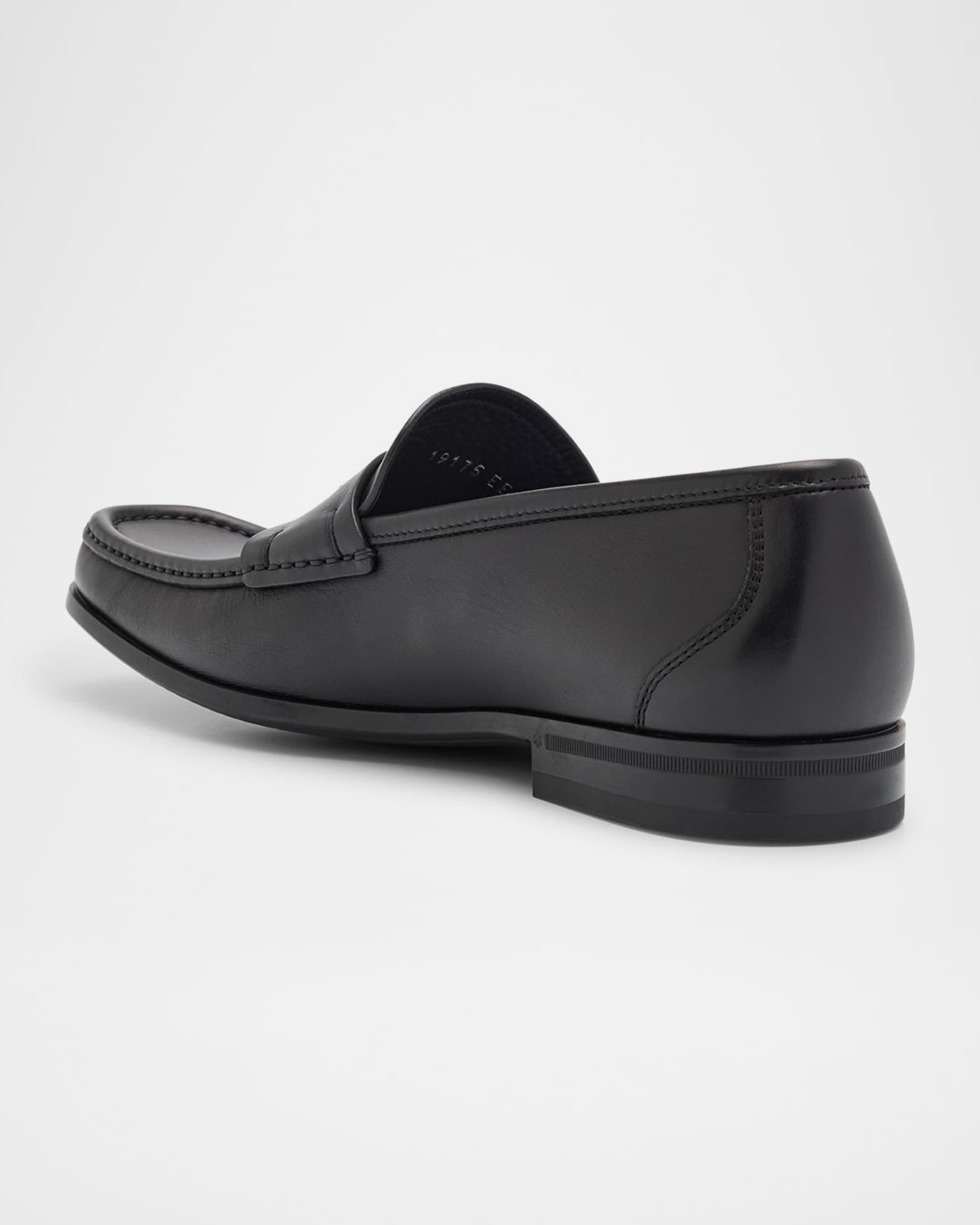 Men's Athen Leather Moc-Toe Penny Loafers Product Image