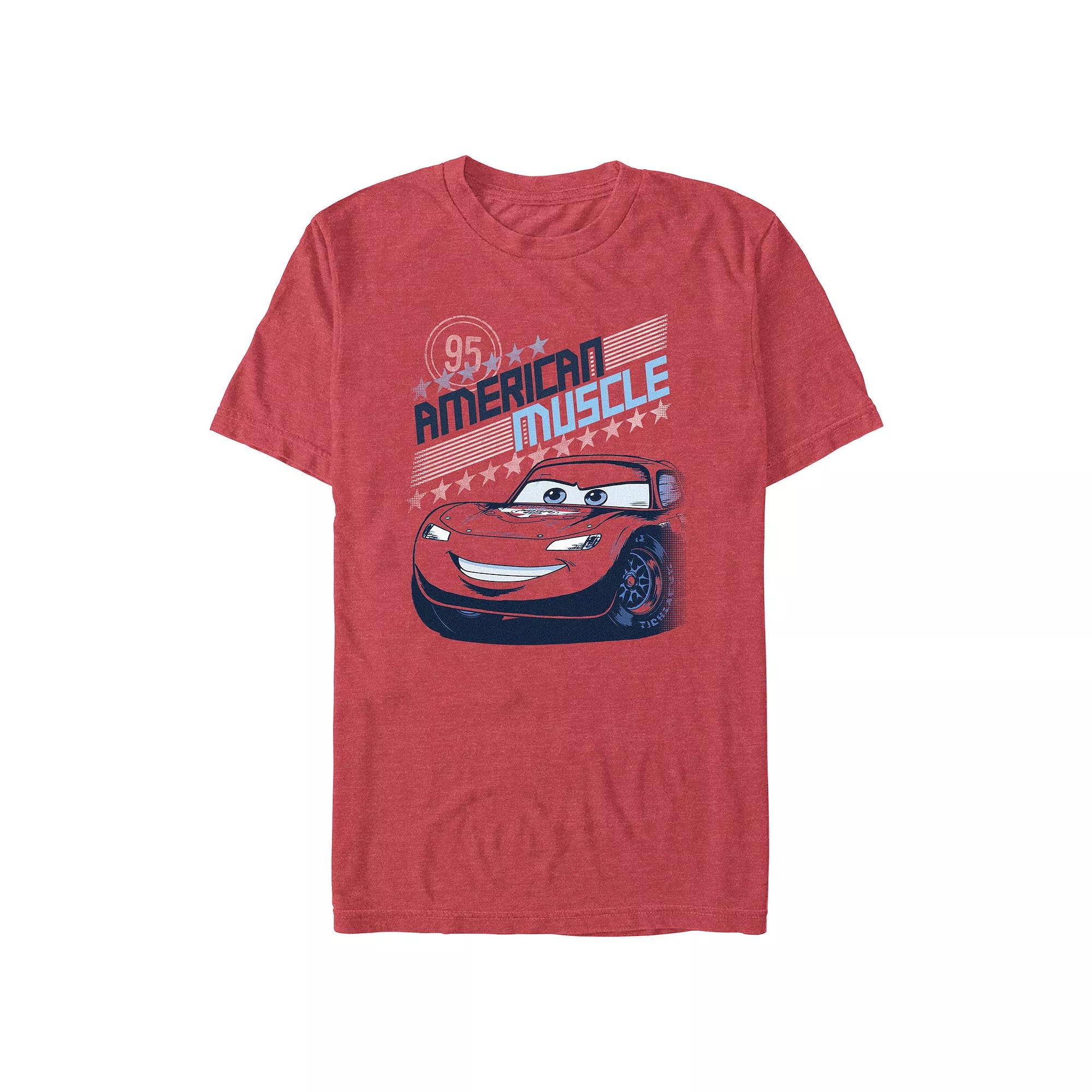 Disney / Pixar's Cars Lightning McQueen American Muscle Men's Graphic Tee,  Product Image