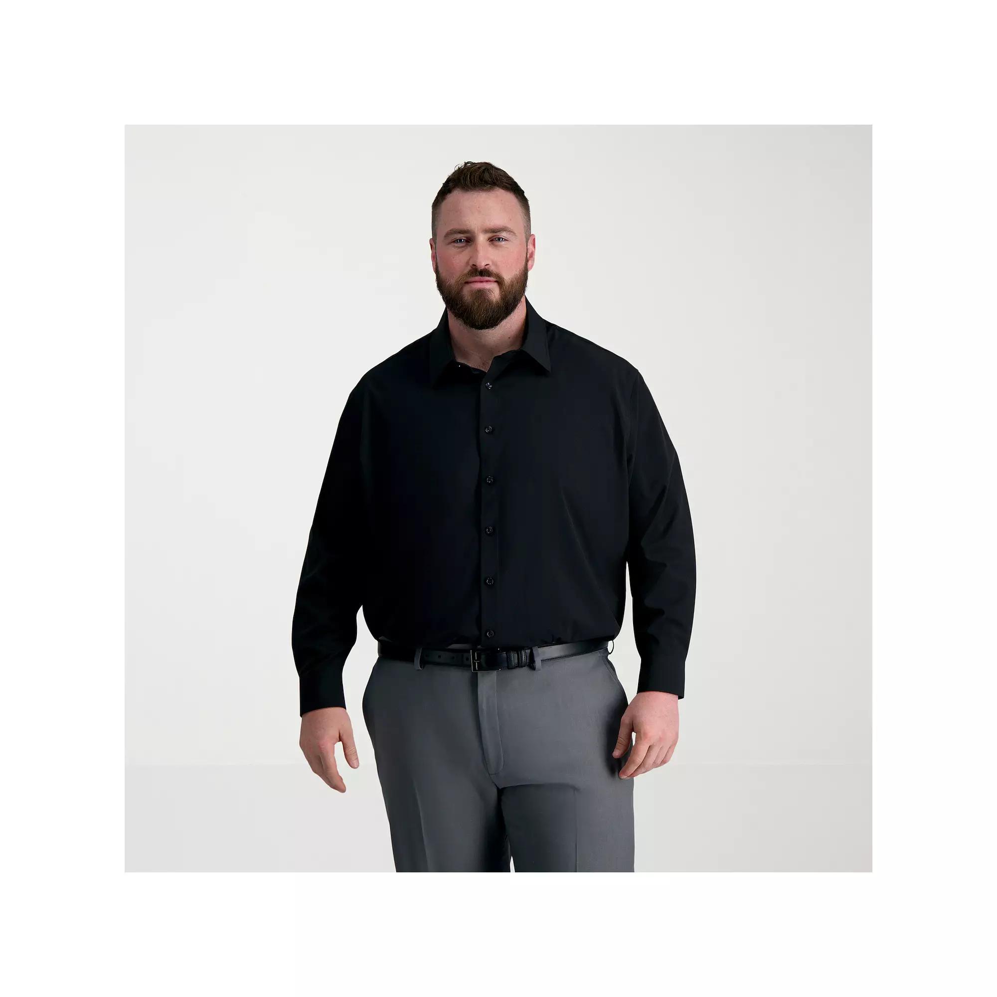 Big & Tall Haggar Smart Wash Classic Fit Solid Dress Shirt, Mens Product Image