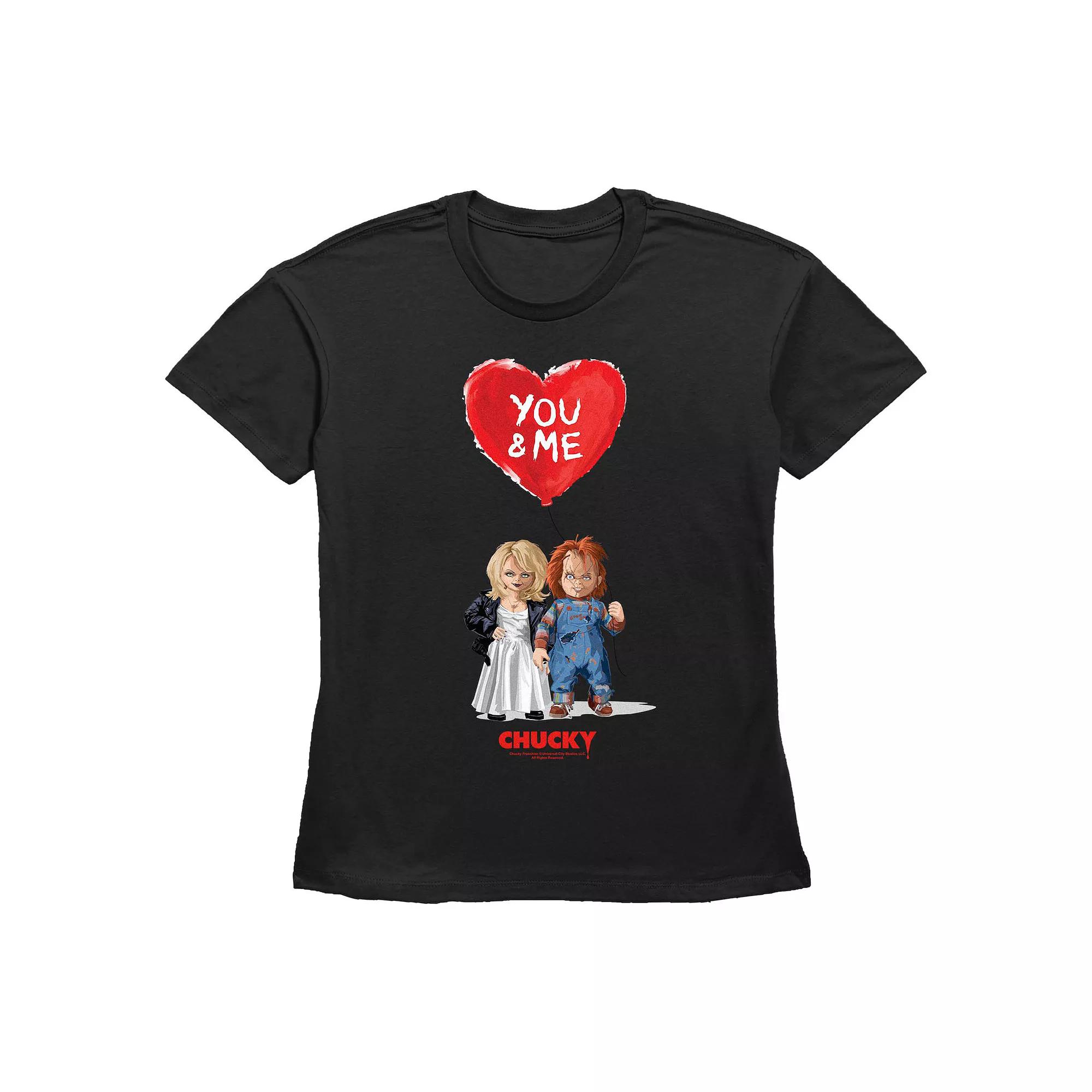 Women's Chucky And Tiffany You And Me Graphic Tee,  Product Image