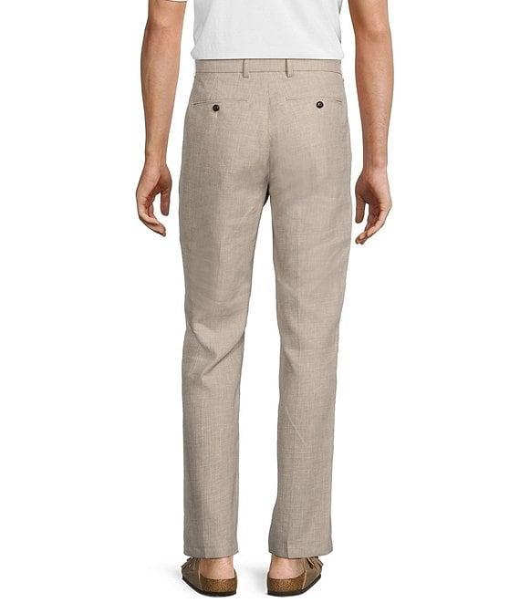 Caribbean Classic Fit Flat Front Fancy Linen Pants Product Image
