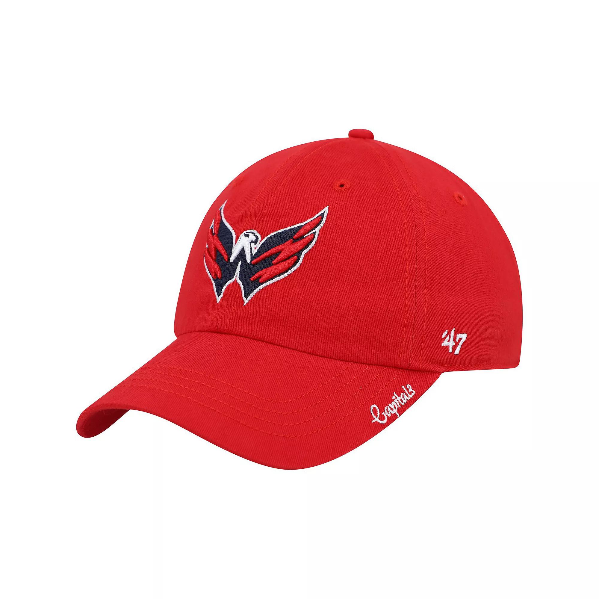 Women's '47 Red Washington Capitals Team Miata Clean Up Adjustable Hat Product Image