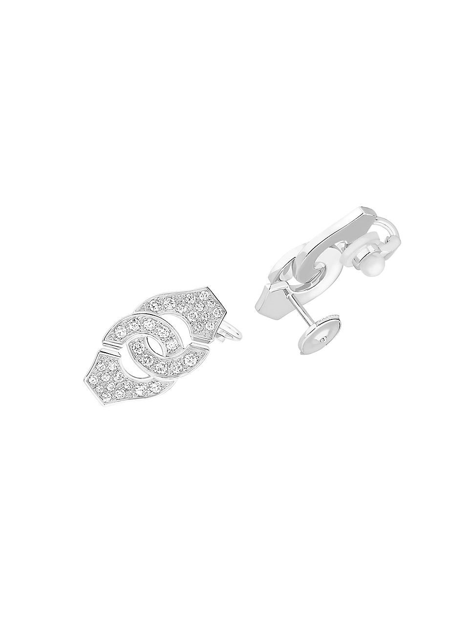 Womens Menottes 18K White Gold & Diamond Earring Product Image