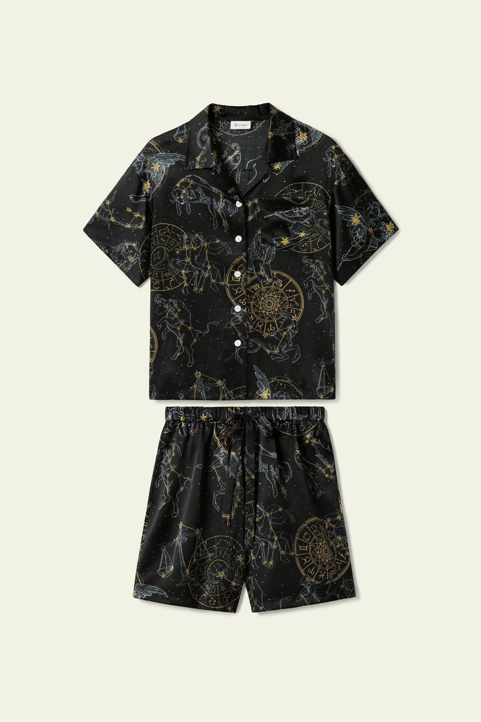 Virgo Zodiac Silk Pajama Short Set Product Image