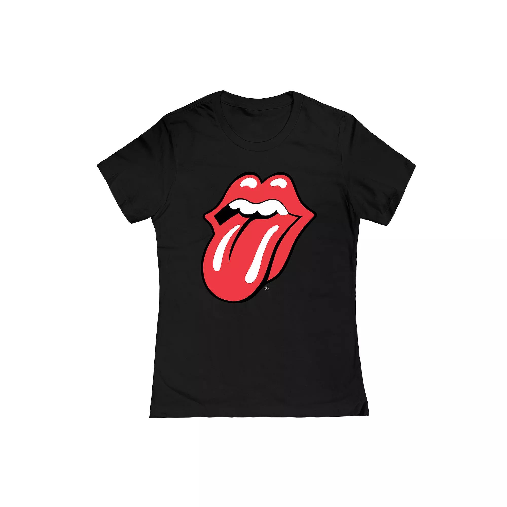 Juniors' Rolling Stones Tongue Classic Graphic Tee, Girl's, Size: Large, Black Product Image