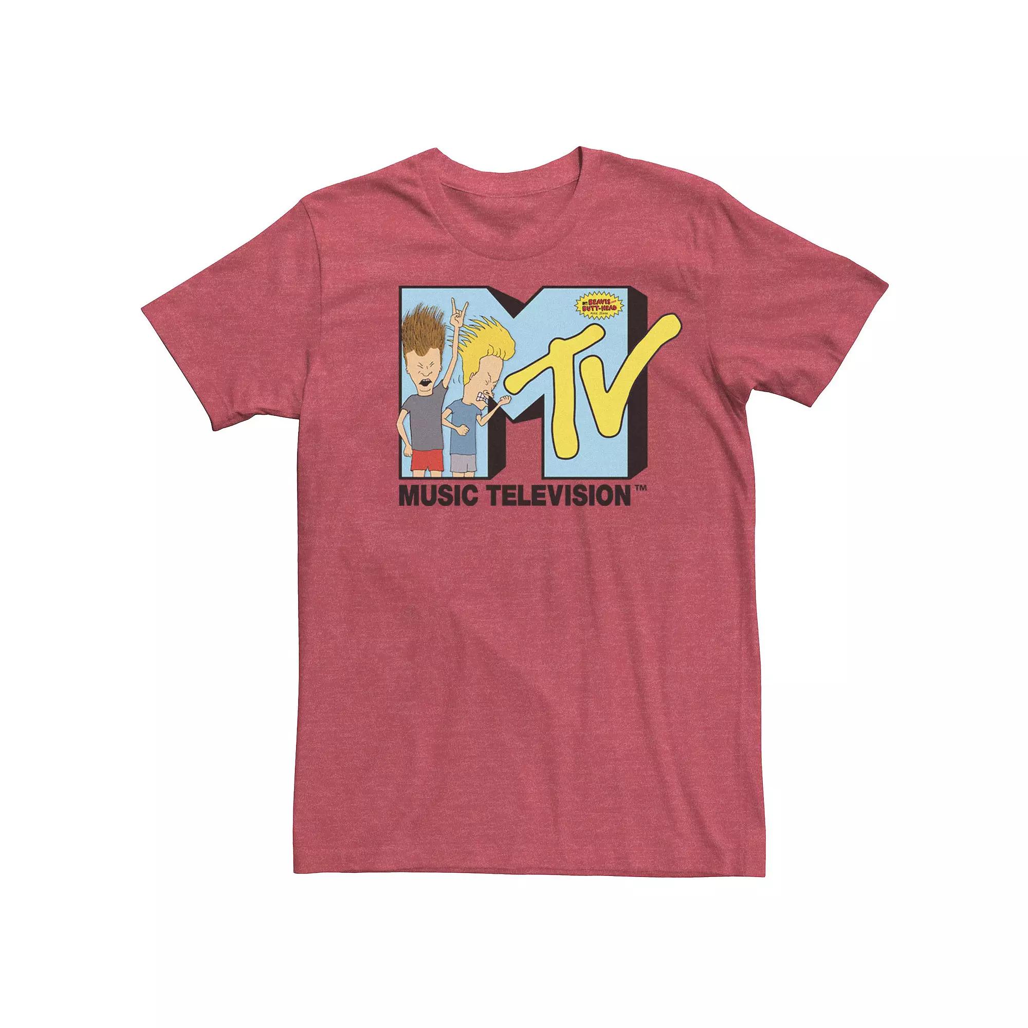 Men's MTV Beavis And Butthead Head Banging Logo Short Sleeve Tee,  Product Image