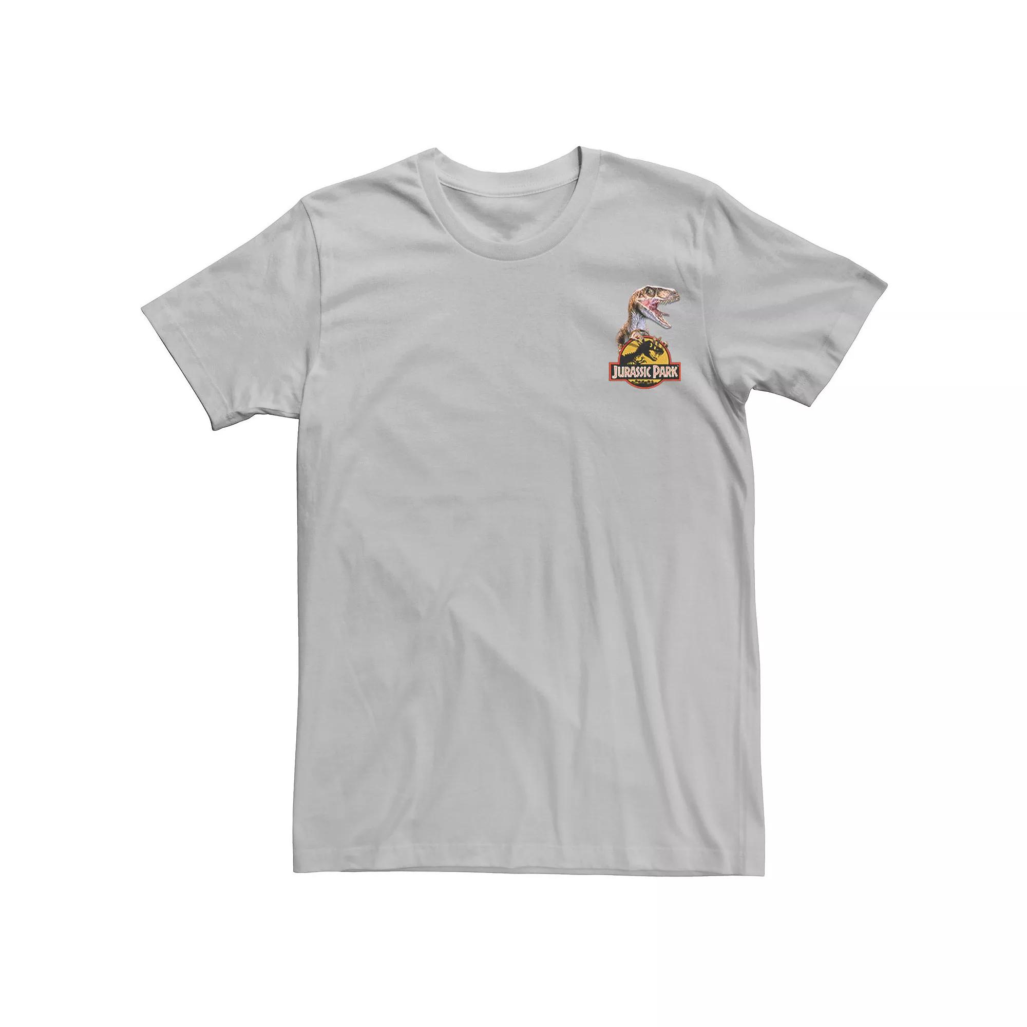 Men's Jurassic Park Raptor Hold Logo Pocket Tee,  Product Image
