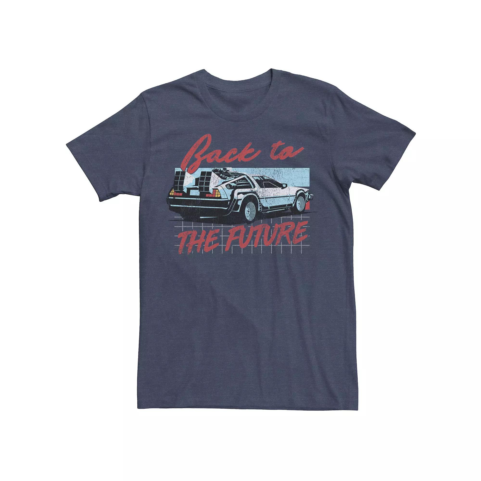 Men's Back To The Future Delorean Panel Portrait Logo Tee,  Product Image