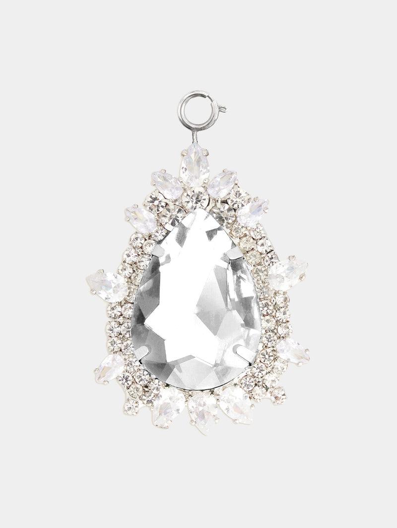 Pear shaped charm with transparent crystal Product Image