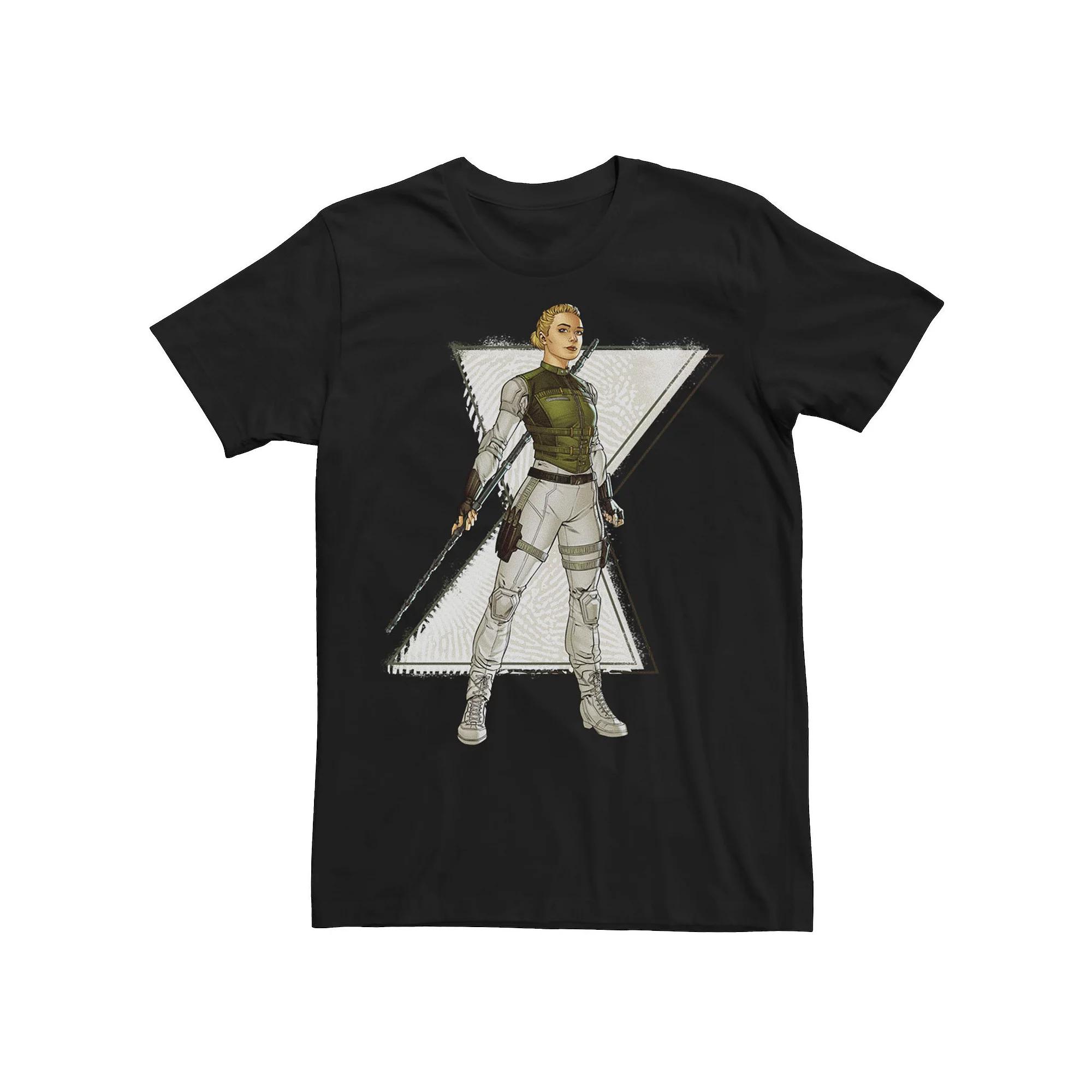Men's Marvel Black Widow Yelena Belova Comic Style Portrait Tee,  Product Image