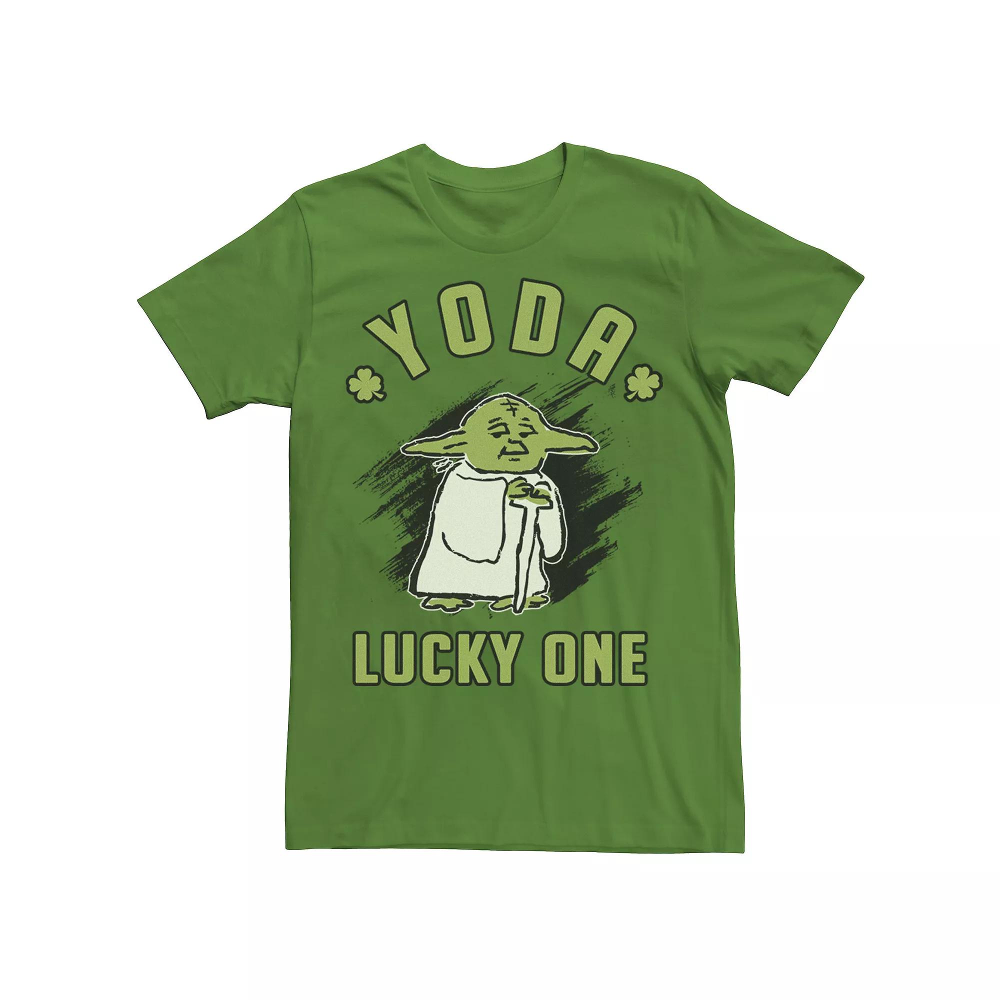 Mens Star Wars St Patricks Day Yoda Lucky One Tee Product Image