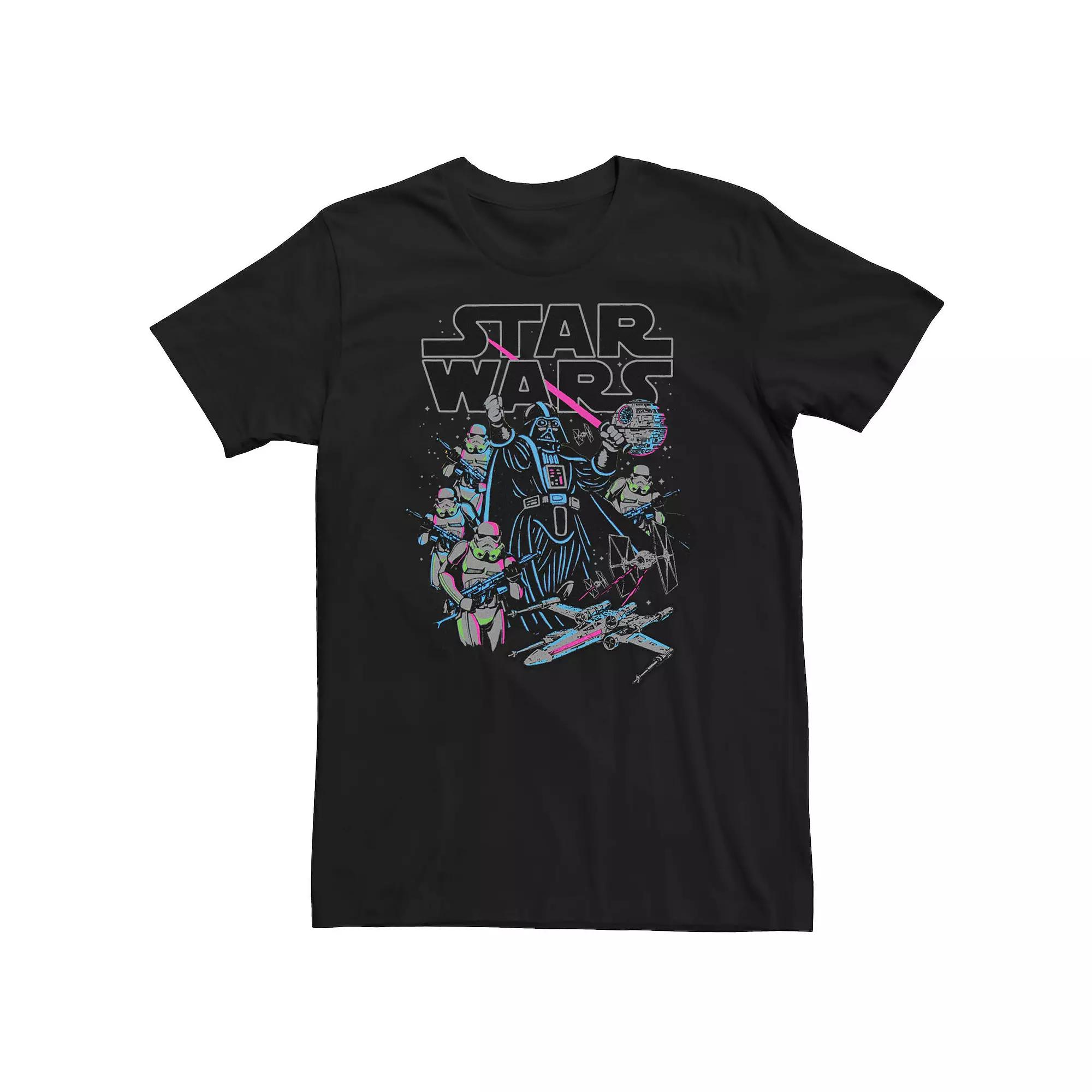 Big & Tall Star Wars Neon Vader And Stormtrooper Tee, Men's,  Product Image