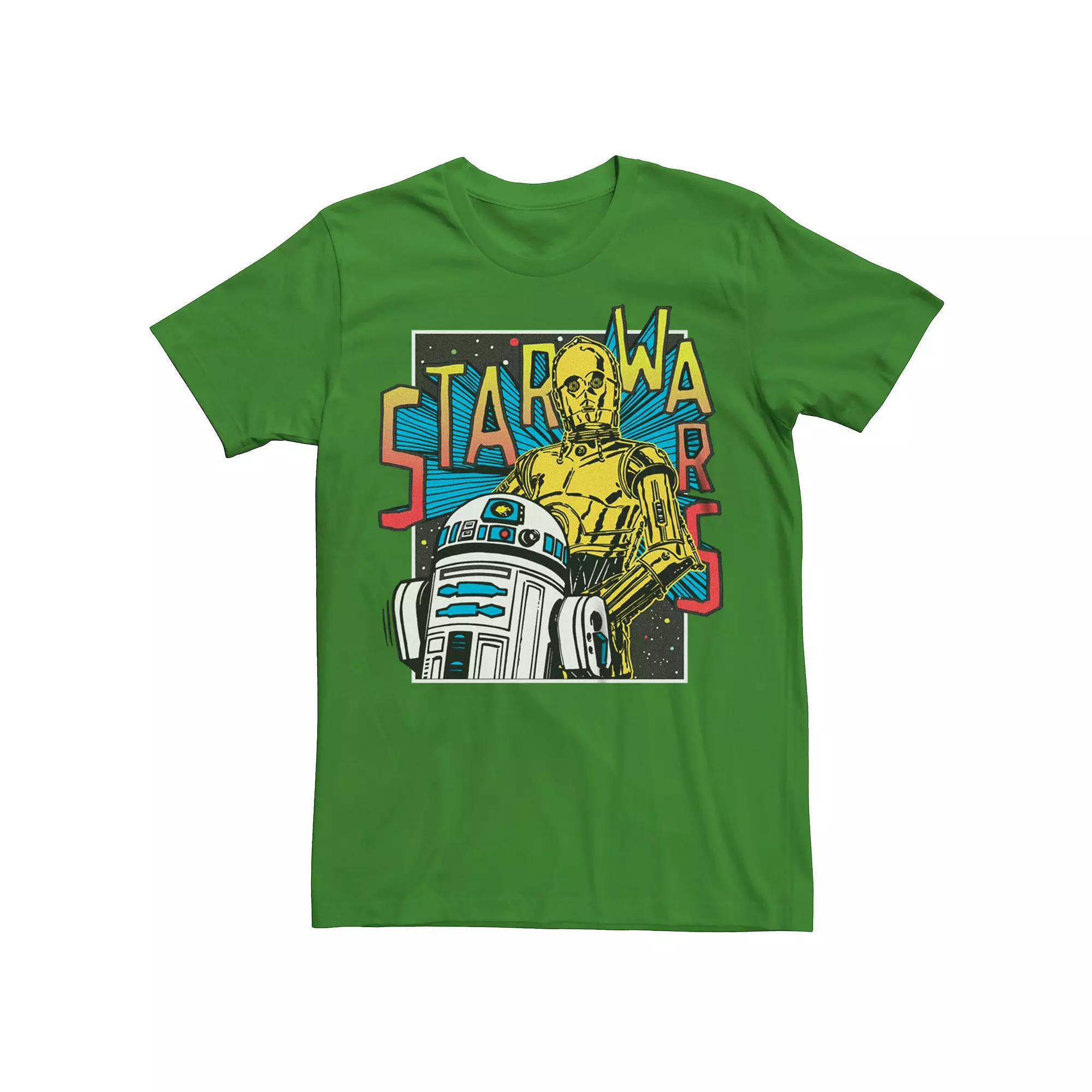 Men's Star Wars C-3PO And R2-D2 Droids Graphic Tee,  Product Image