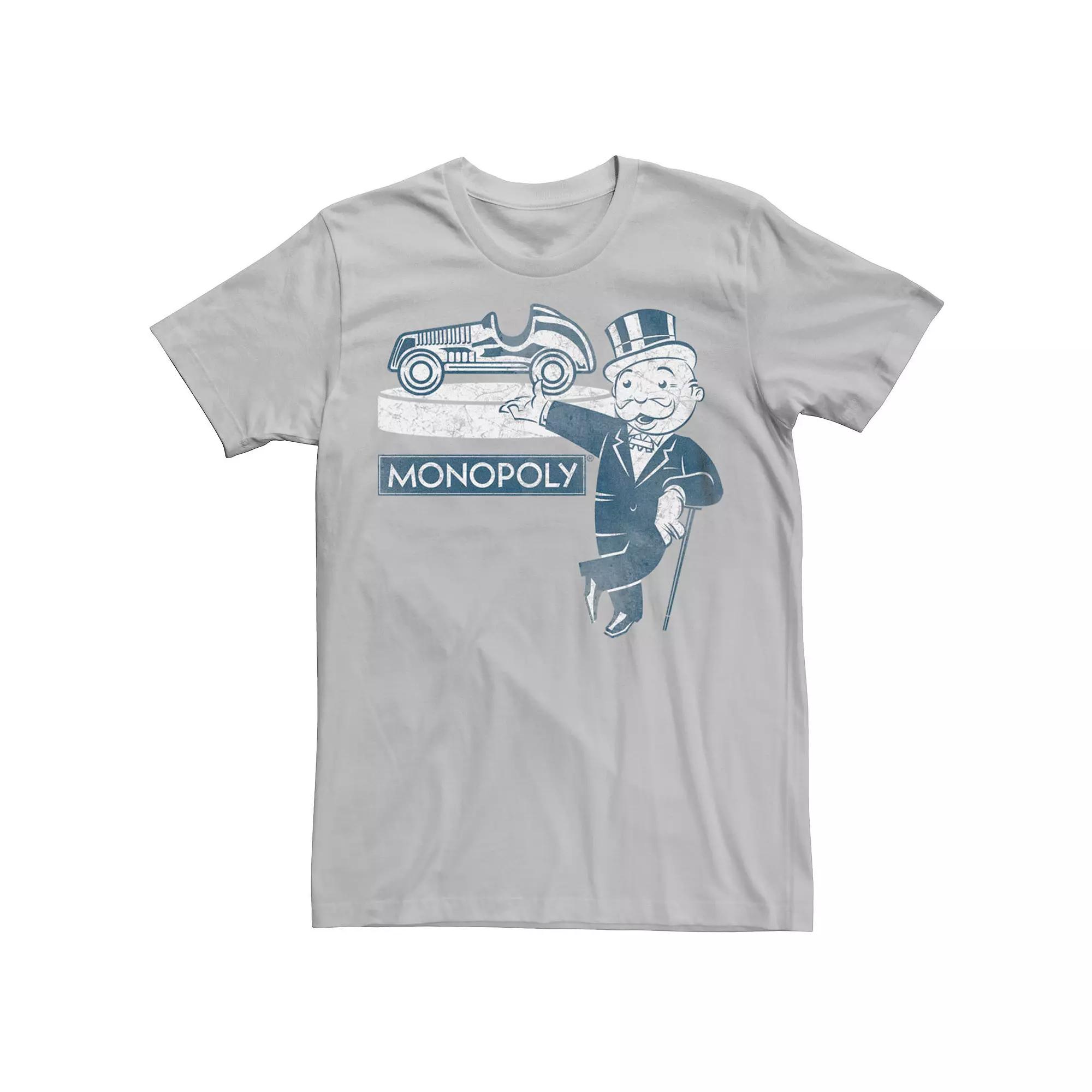 Men's Monopoly Man Luxurious Car Piece Graphic Tee,  Product Image