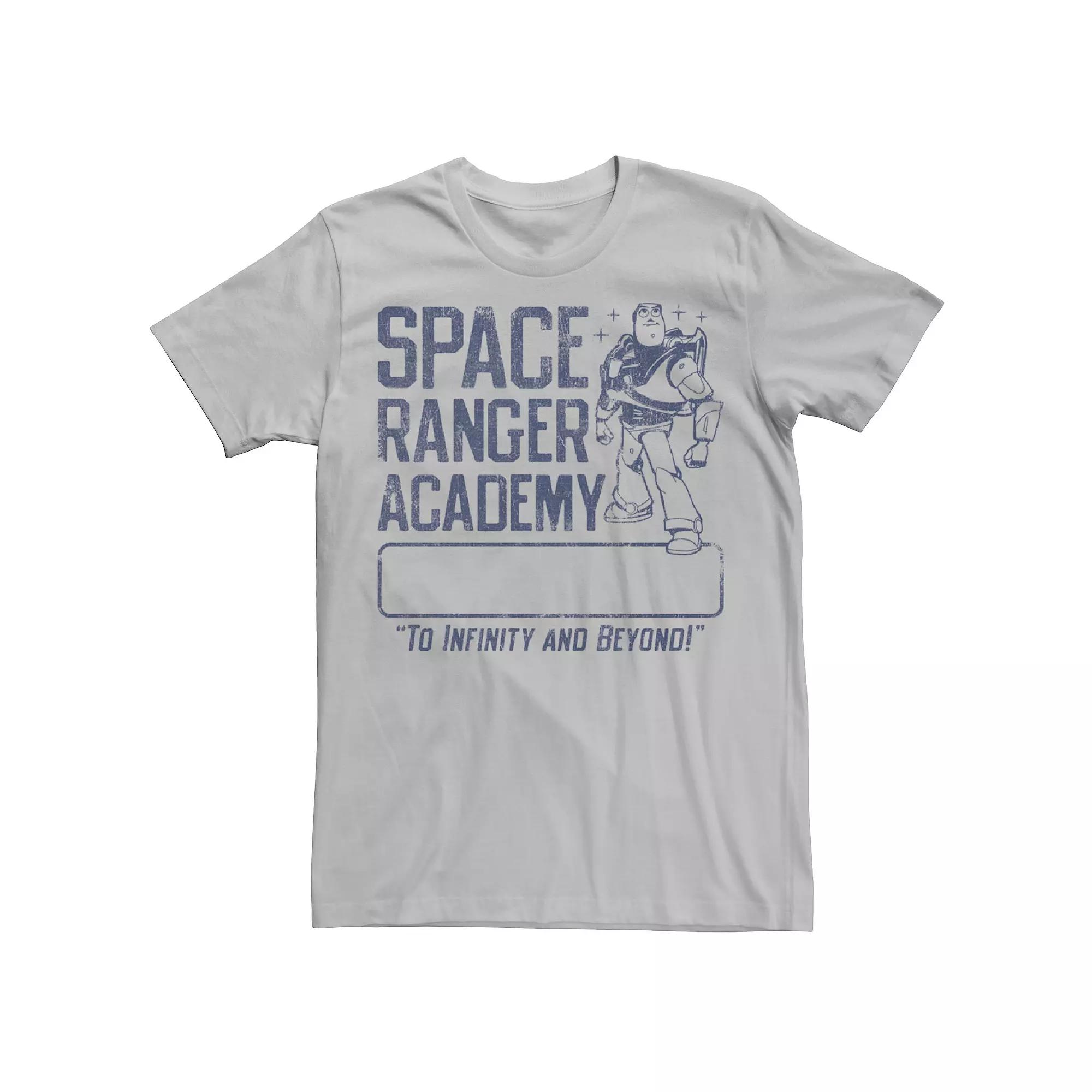 Disney / Pixar's Toy Story Men's Space Ranger Academy Badge Tee, Size: Small, Silver Product Image