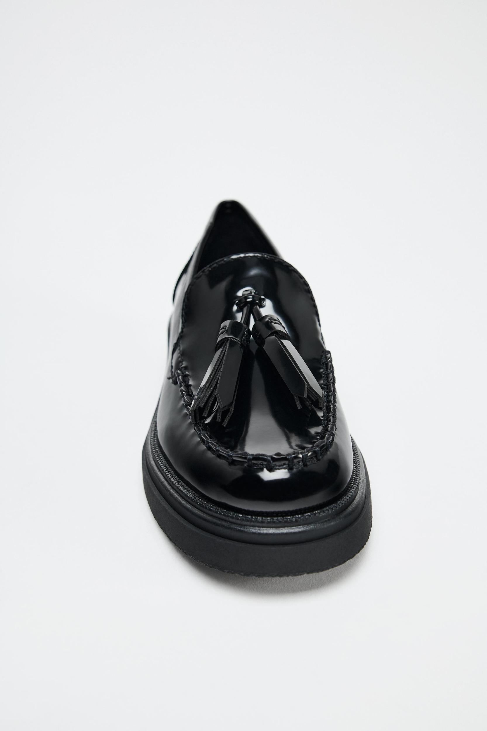 PATENT FINISH TASSELED LOAFERS Product Image